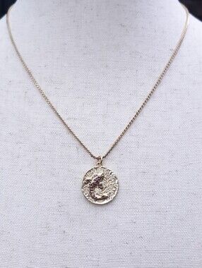 18" Rhinestone Koi Fish Necklace Gold Red White Boho